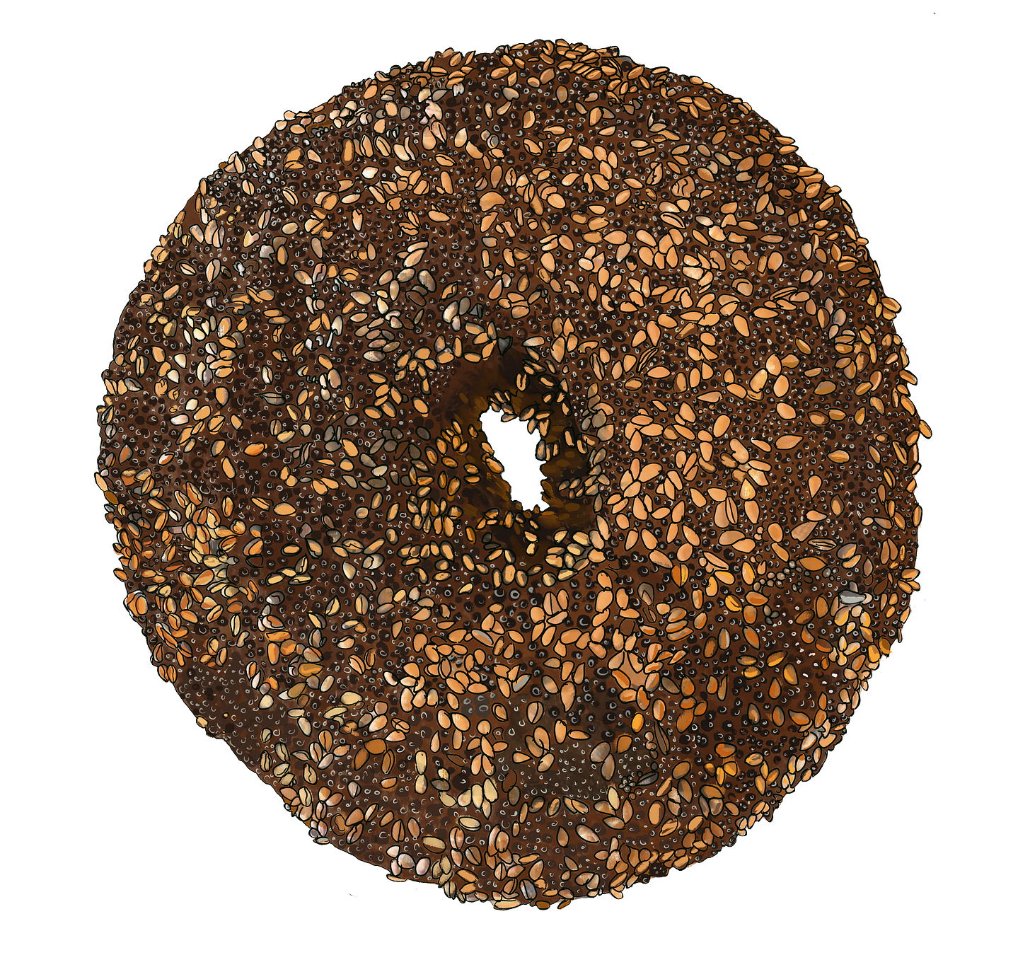 Mustard's Bagels nori everything bagel