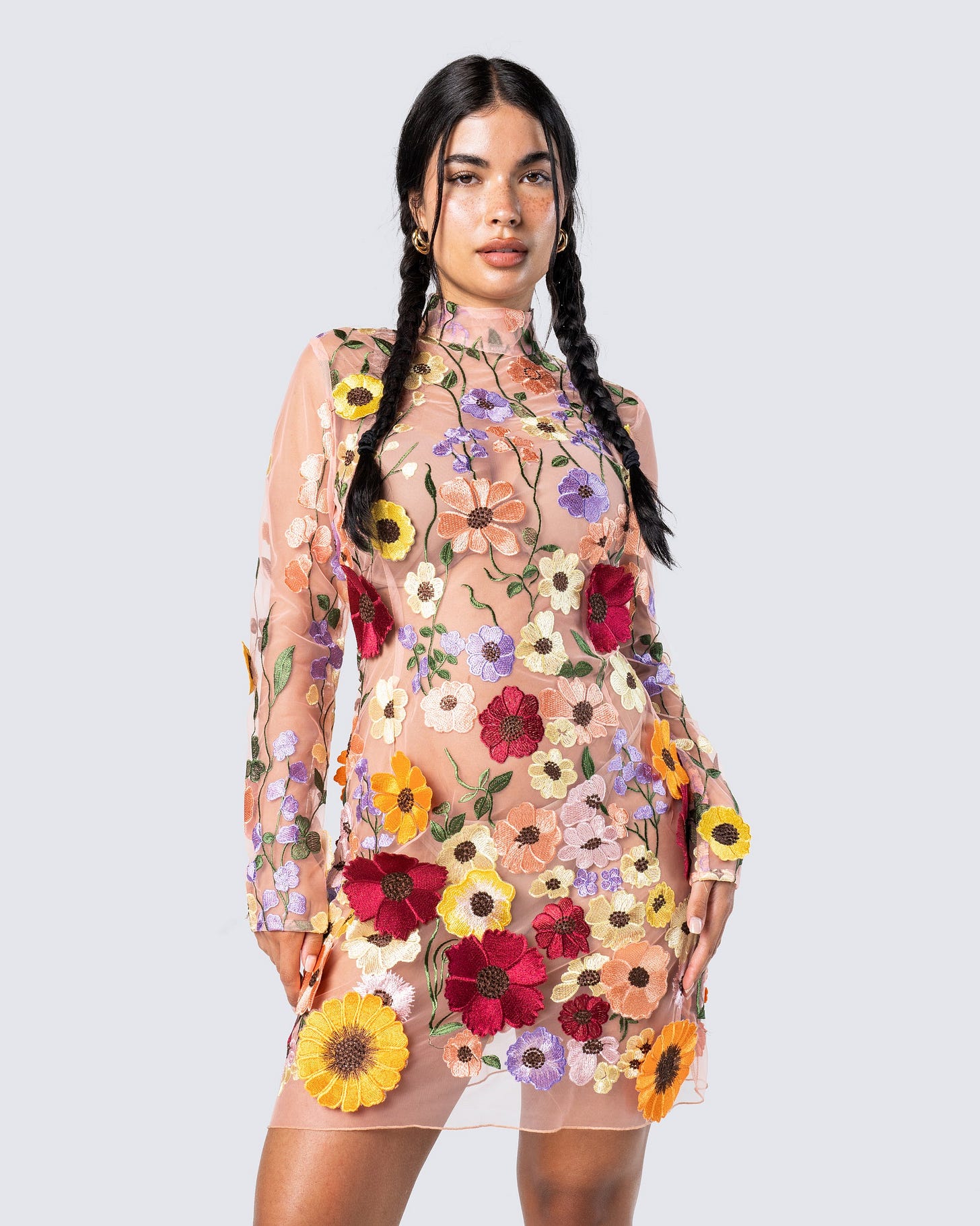 Finesse Flora Flower Mini Dress XL