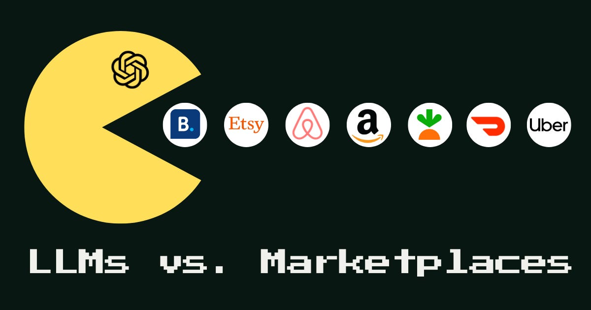 LLMs vs. Marketplaces (16 minute read)