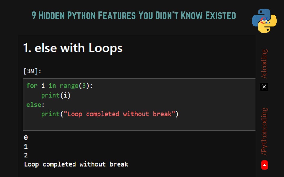 🐍 9 Hidden Python Features You Didn't Know Existed