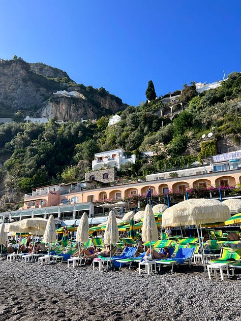 Spiaggia di Fornillo, Restaurants, Ceramics and Night Views of Positano