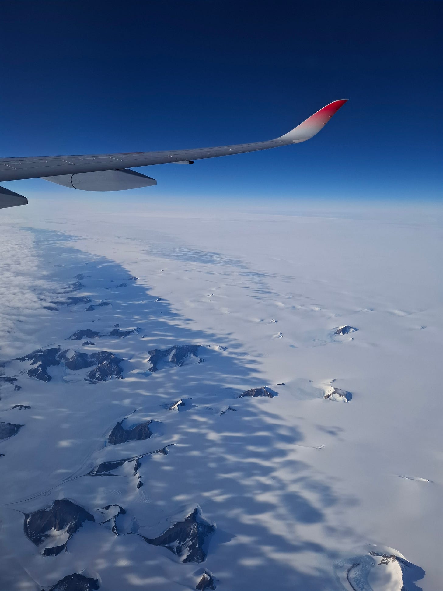 Greenland, as viewed from a plane