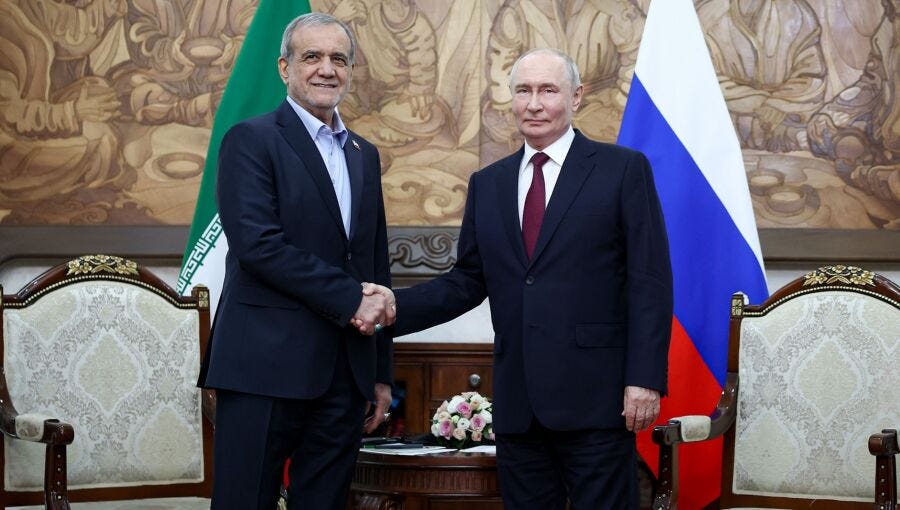 bne IntelliNews - Putin pledges support to Iran in war with US at Bishkek  summit