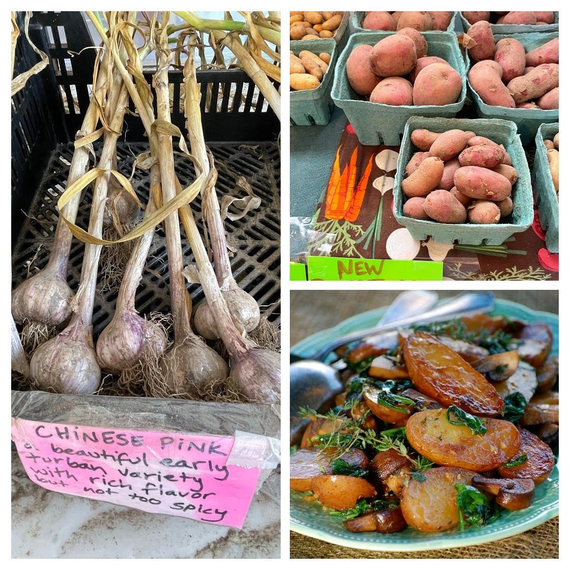 Fingerling Potato, Cremini Mushroom, and Baby Spinach Ragout with Lemon-Thyme Butter, Cook the Vineyard Fingerling Potato, Cremini Mushroom, and Baby Spinach Ragout with Lemon-Thyme Butter, Cook the Vineyard
