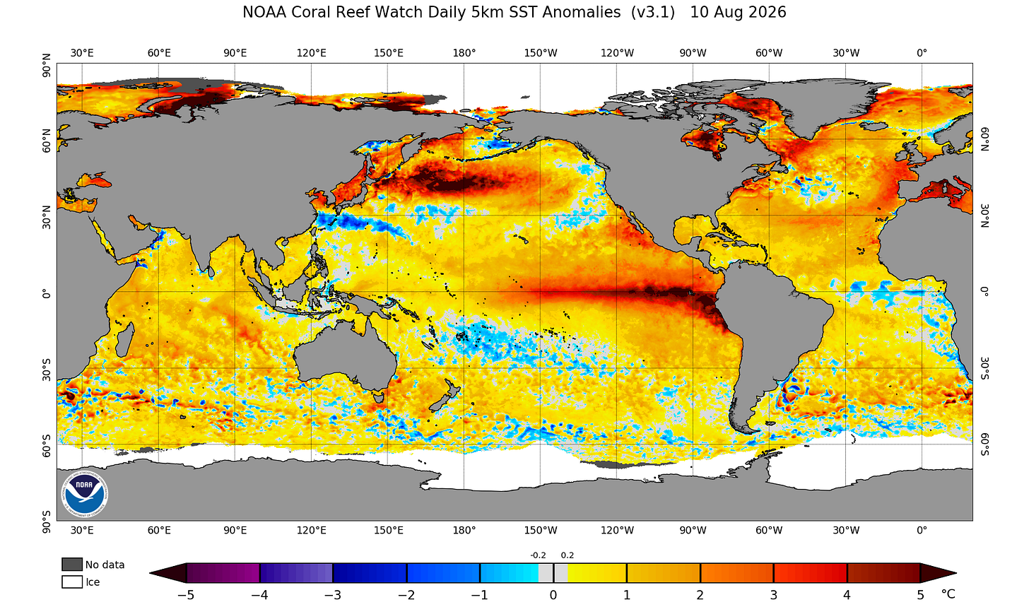 Map of SST anomalies Map of SST anomalies