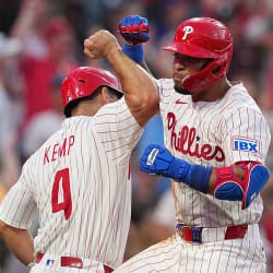 The Phillies plate five runs in the 4th The Phillies plate five runs in the 4th