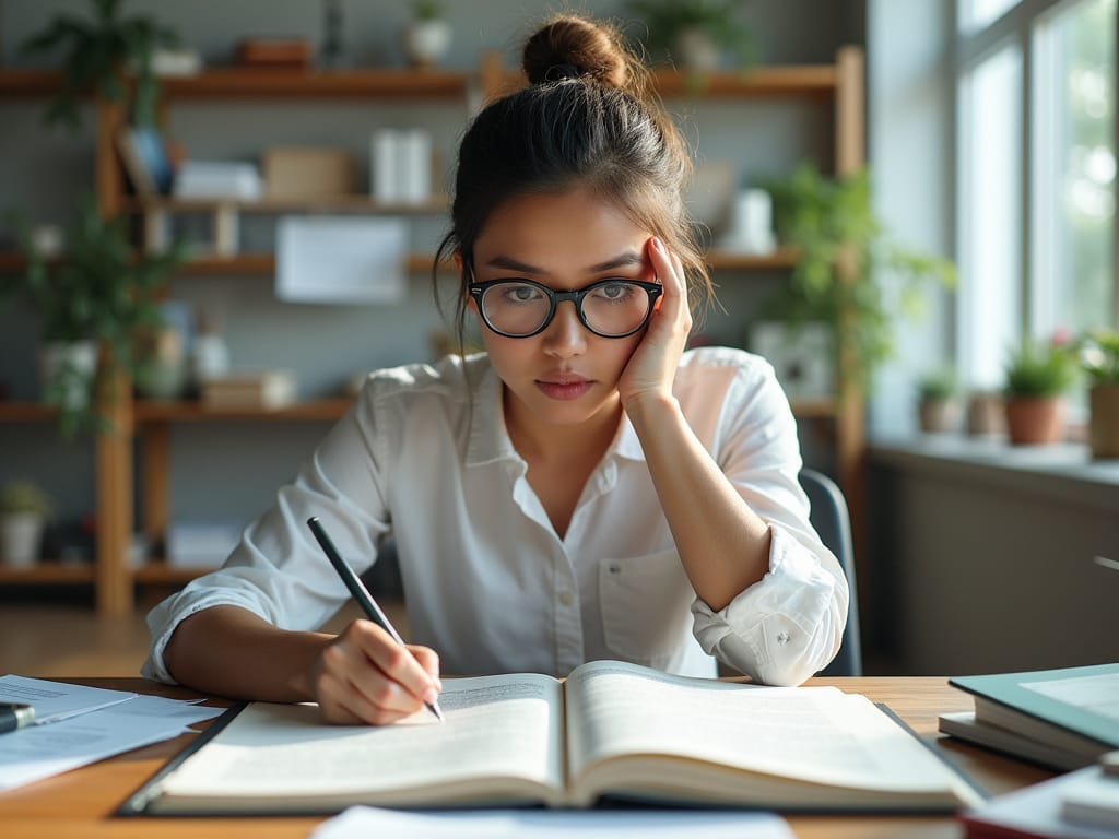 A woman is mentally exhausted and brain dead.