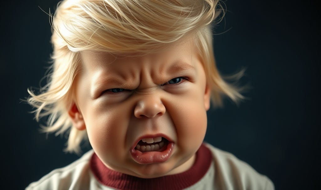 Angry toddler who looks like Trump Angry toddler who looks like Trump
