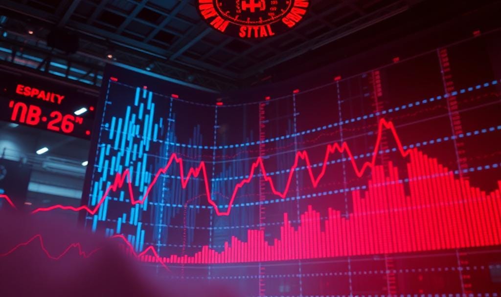 Stock market chart