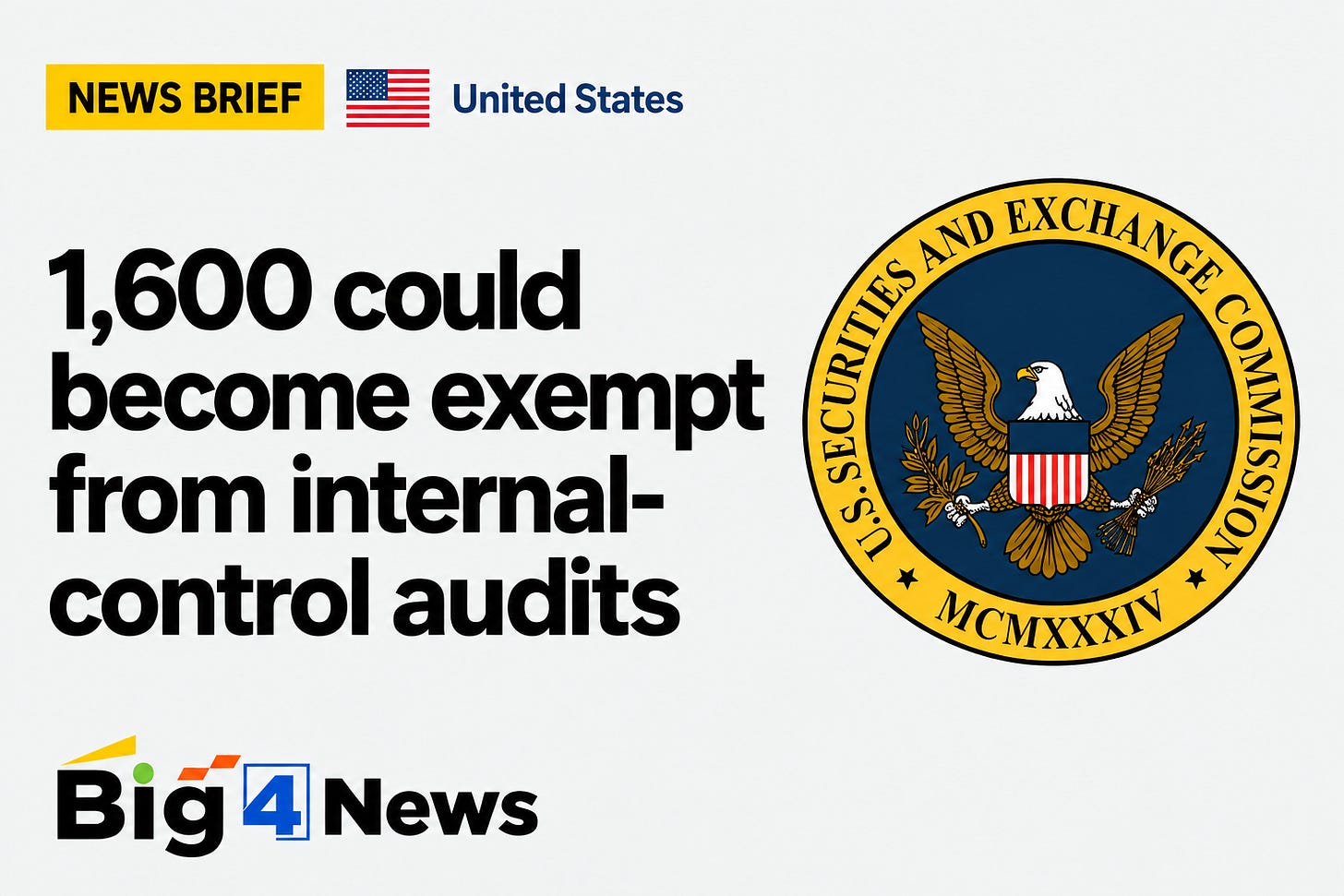 The Big Four are fighting an SEC proposal that could exempt nearly 1,600 companies from internal-control audits, putting an estimated $430 million in annual audit fees at risk The Big Four are fighting an SEC proposal that could exempt nearly 1,600 companies from internal-control audits, putting an estimated $430 million in annual audit fees at risk
