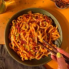 one pan kimchi bacon udon