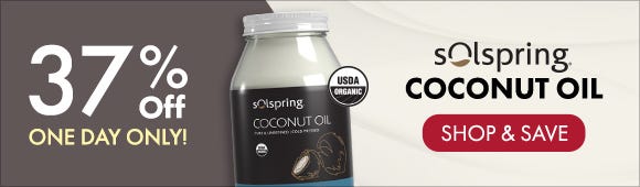 Get 37% Off on Solspring® Coconut Oil Get 37% Off on Solspring® Coconut Oil