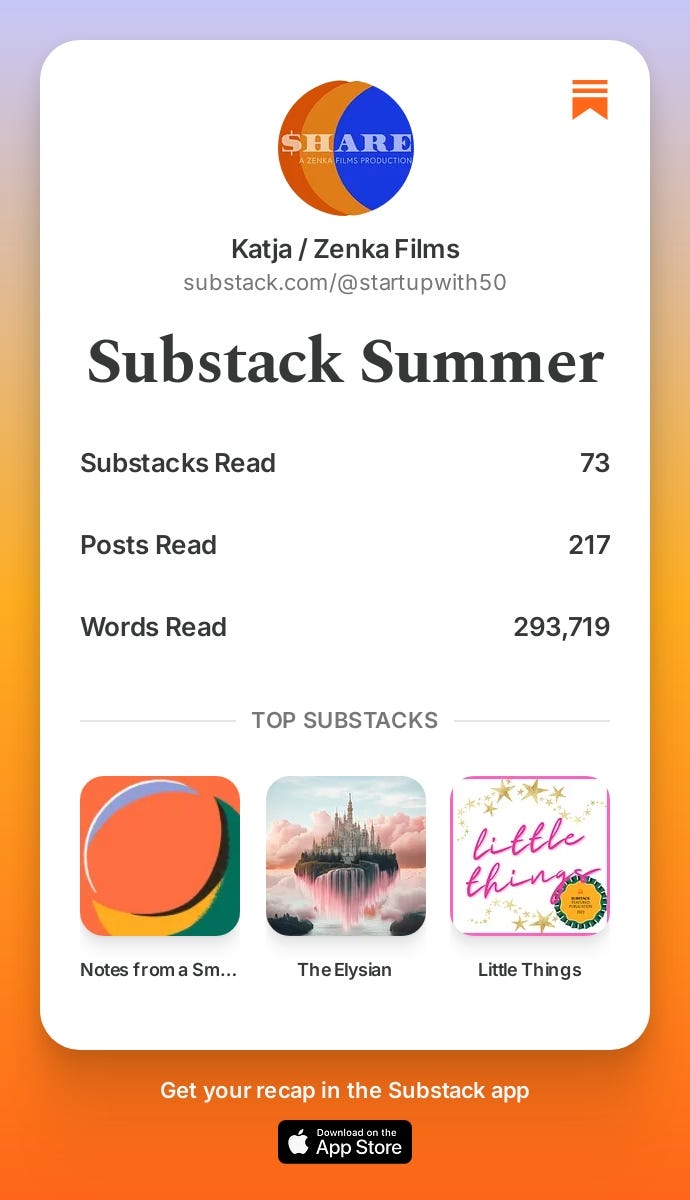 Substack Summer roundup - a bit like Spotify