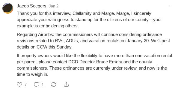 Coming soon to Clallam county, multiple AirBNBs for everyones. Enough STRs to make luxury landlords very wealthy