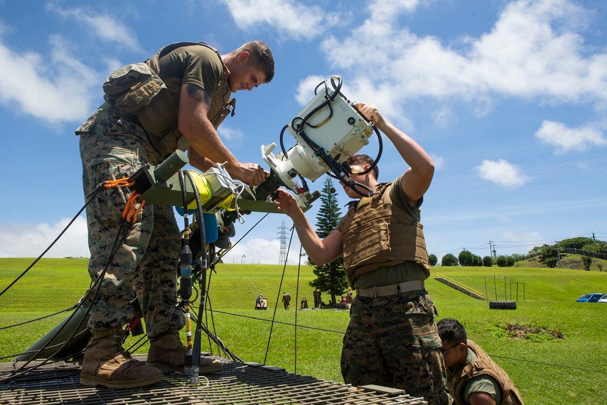 From high-tech lasers to old school wire, Marines test both ends of  communications spectrum