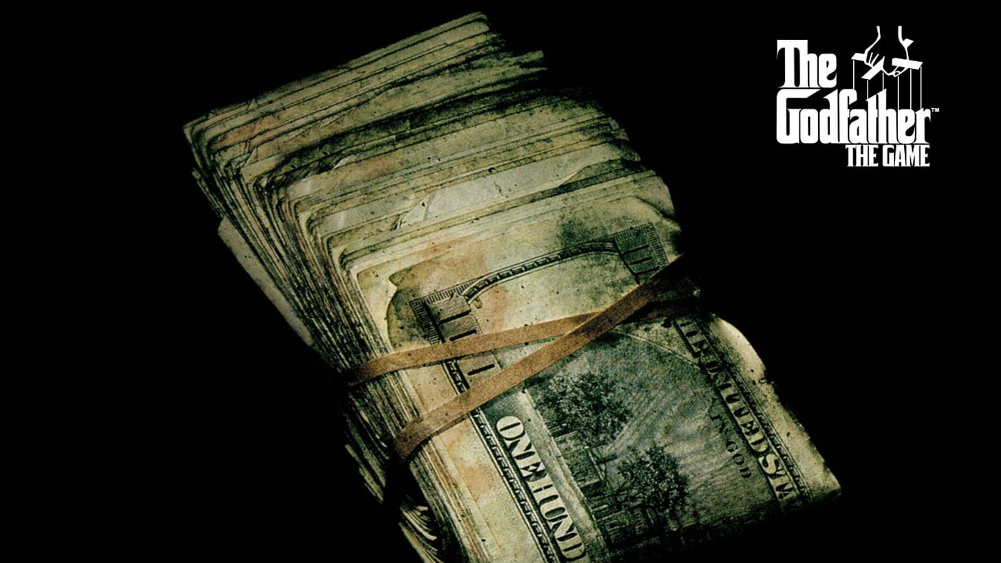 Download The Godfather Dollar Bills Wallpaper | Wallpapers.com