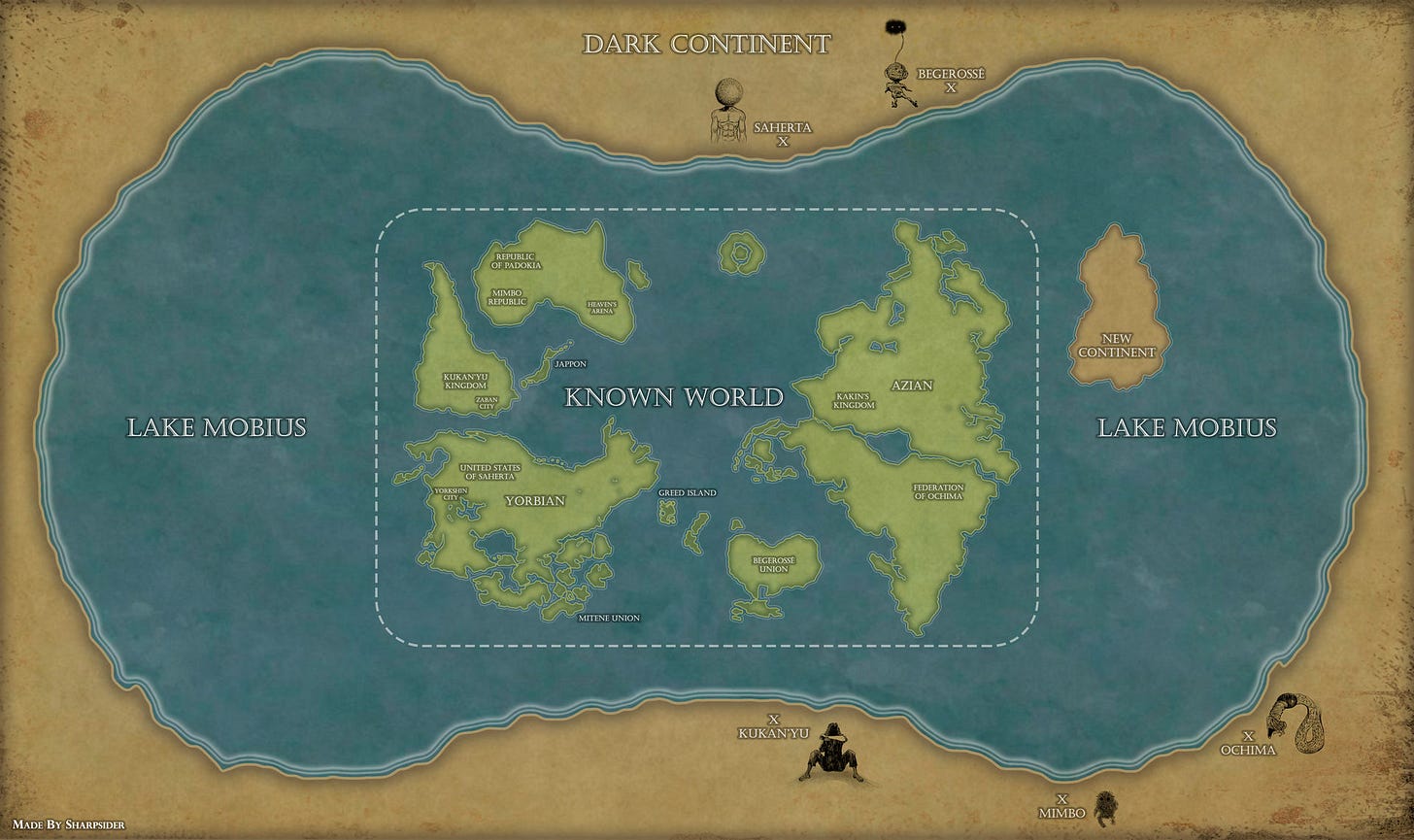 Hunter x Hunter World Map by Sharpsider on DeviantArt