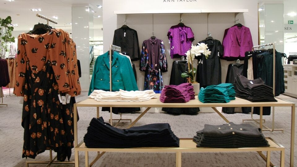 Ann Taylor shop-in-shop at Hudson's Bay in Canada. Ann Taylor shop-in-shop at Hudson's Bay in Canada.
