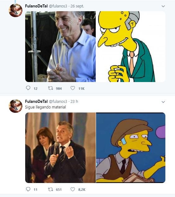 Macri es el señor Burns": cientos de memes hacen la increíble comparación -  El Cronista