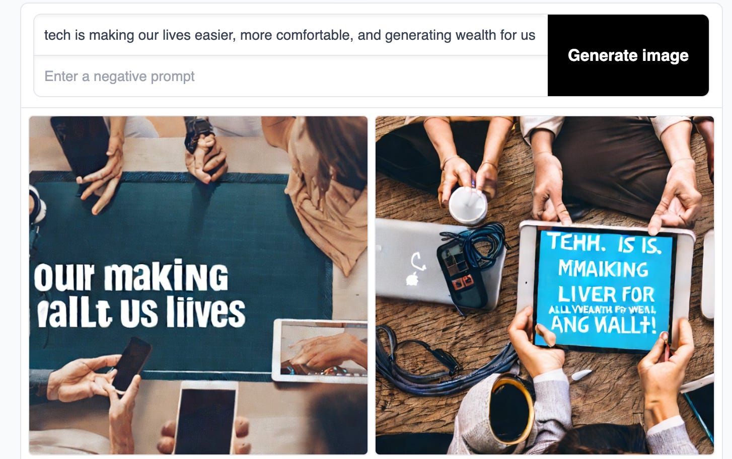 another dumb ai image that looks like office stock photography with gibberish