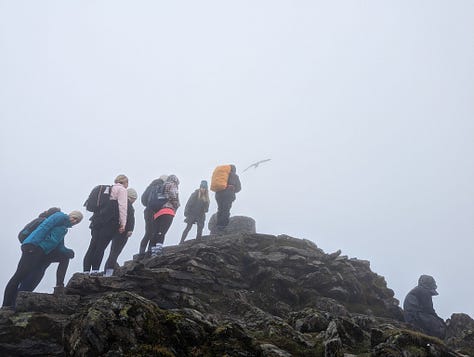 walking up Snowdon and Snowdon summit.
