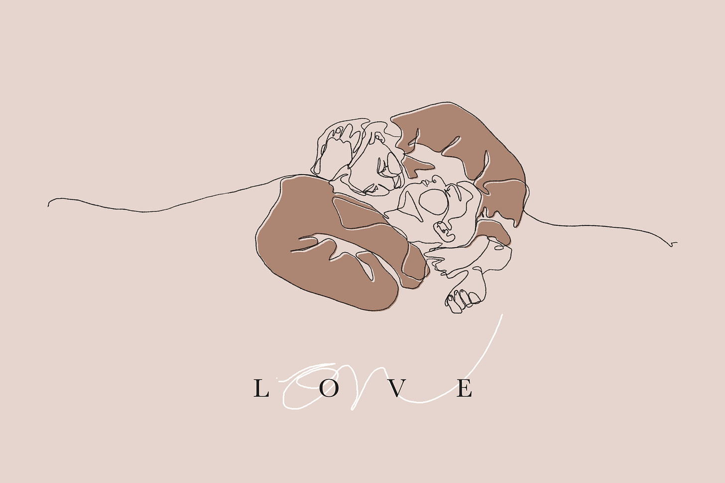 Line drawing of couple for Jessy Easton's Substack