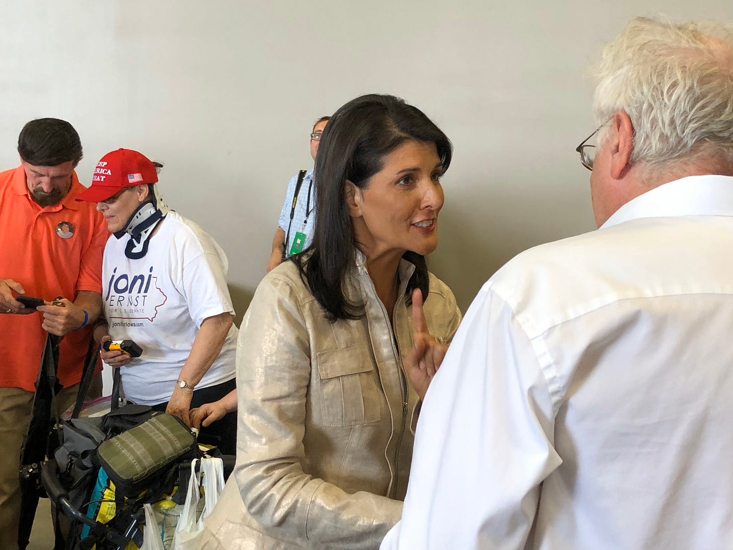 Nikki Haley at U.S. Senator Joni Ernst’s Roast and Ride on June 15, 2019 near Boone, Iowa.
