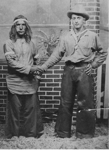 Richard Hart with an unnamed Native American