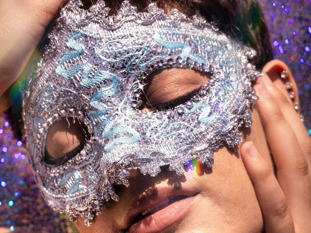 a person holding a rock