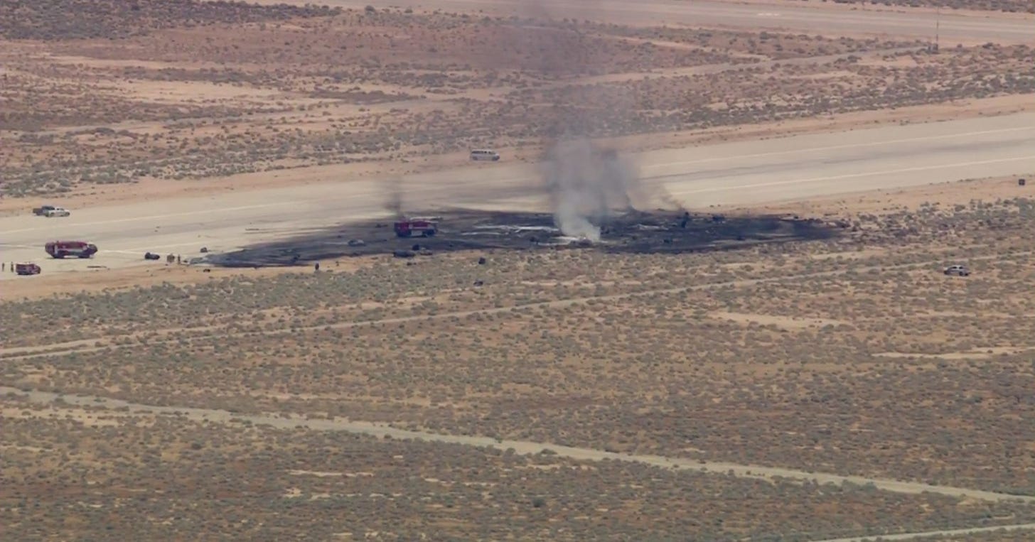 B-52 bomber crashes after takeoff at Edwards Air Force Base in California,  officials say | KTLA