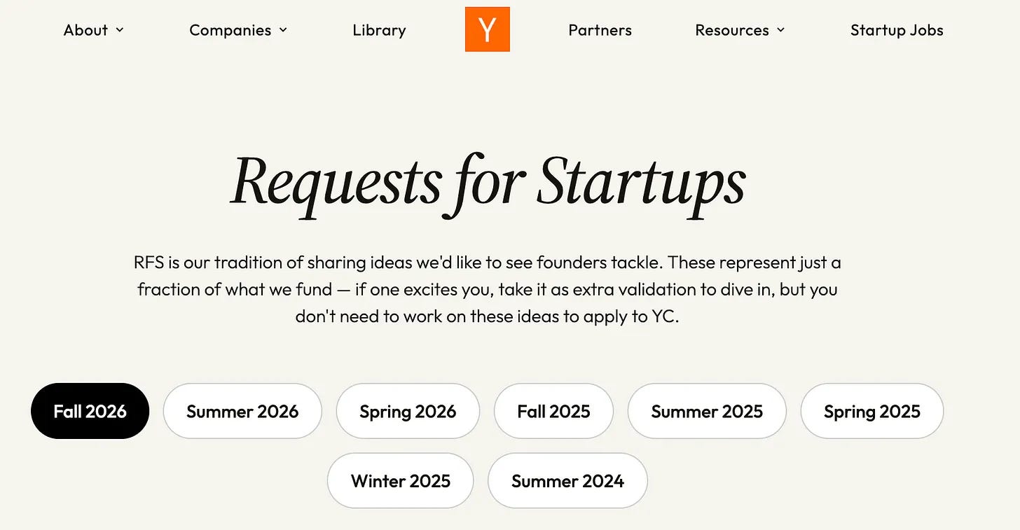 The full YC Fall 2026 Requests for Startups list showing what developers are expected to build The full YC Fall 2026 Requests for Startups list showing what developers are expected to build