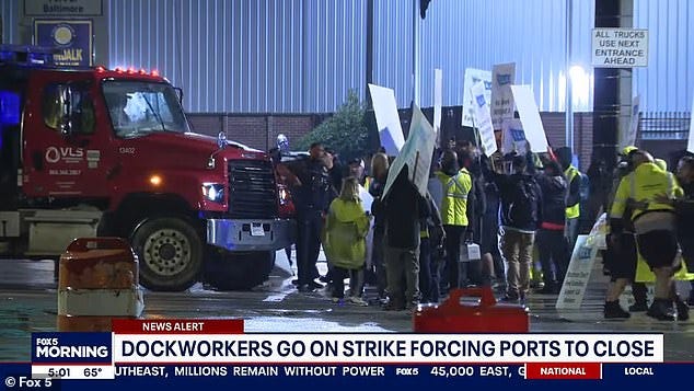 Workers began picketing at the Port of Baltimore shortly after midnight, reportedly trying to stop trucks from entering the area Workers began picketing at the Port of Baltimore shortly after midnight, reportedly trying to stop trucks from entering the area