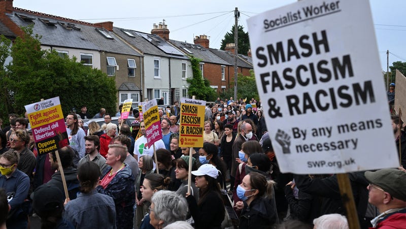 UK anti-racism protesters take to streets after days of far-right unrest