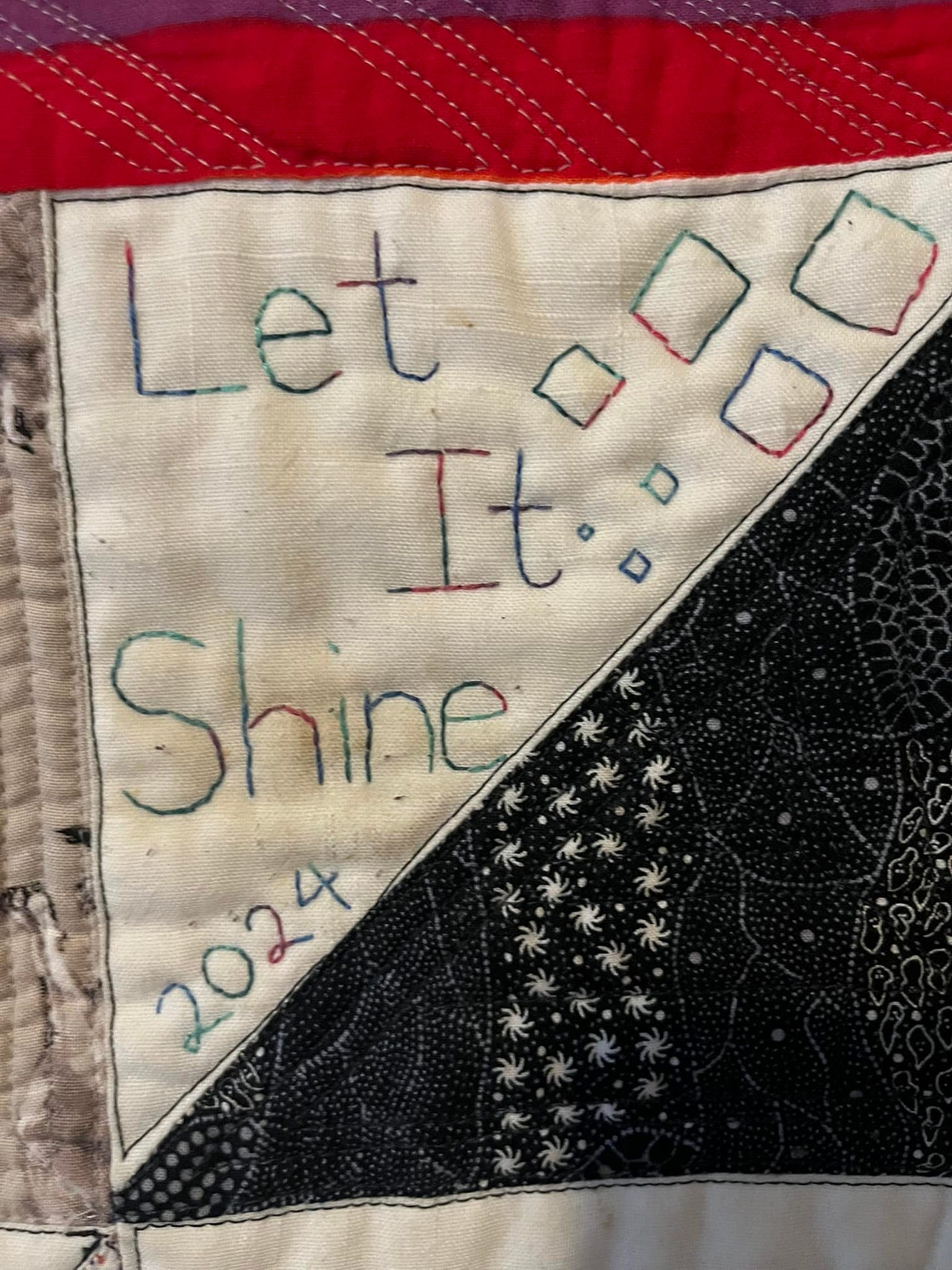May be an image of quilt and text that says 'Let It. D ロ Shine 2024'