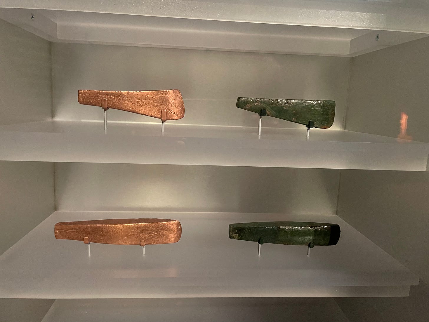 four copper axe heads four copper axe heads
