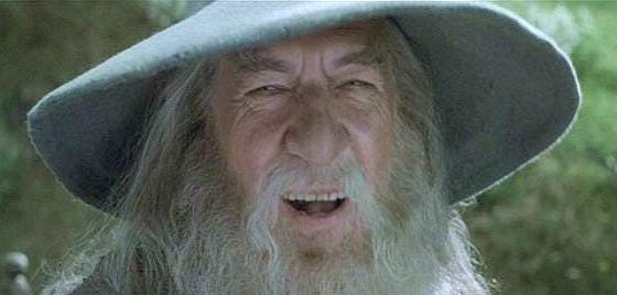 Gandalf Laughing
