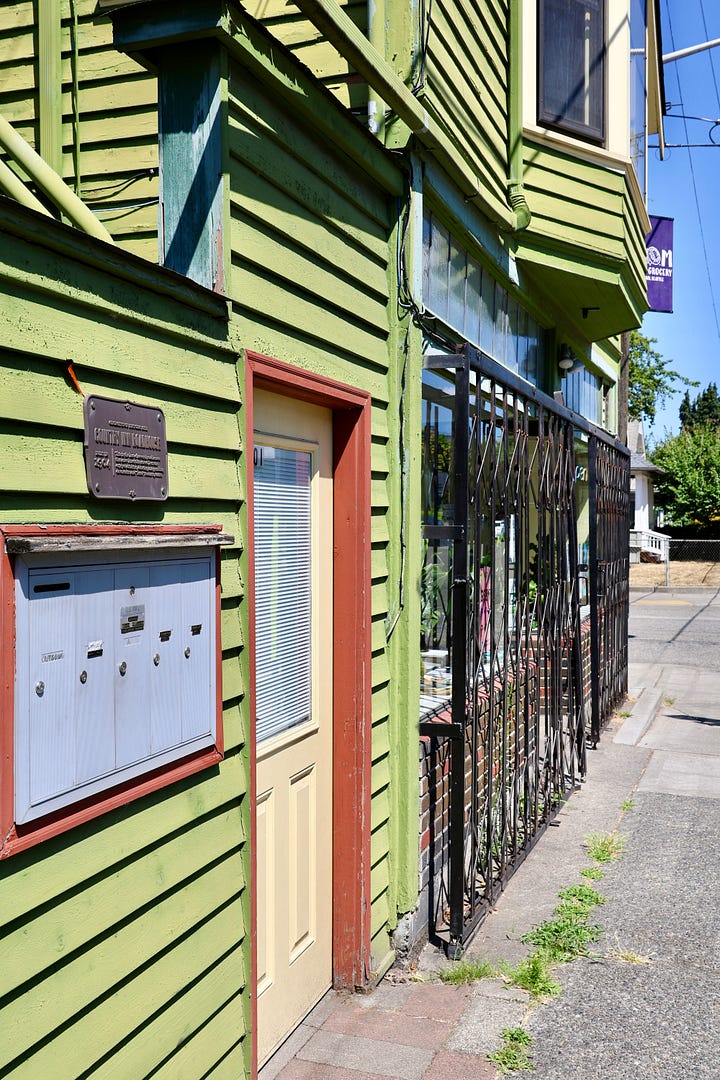 Nineteenth century house of daughter of Seattle pioneer and first banker, and a former roadhouse. Both on Carleton Ave. S., Georgetown, Seattle. Charles R. Wolfe photos