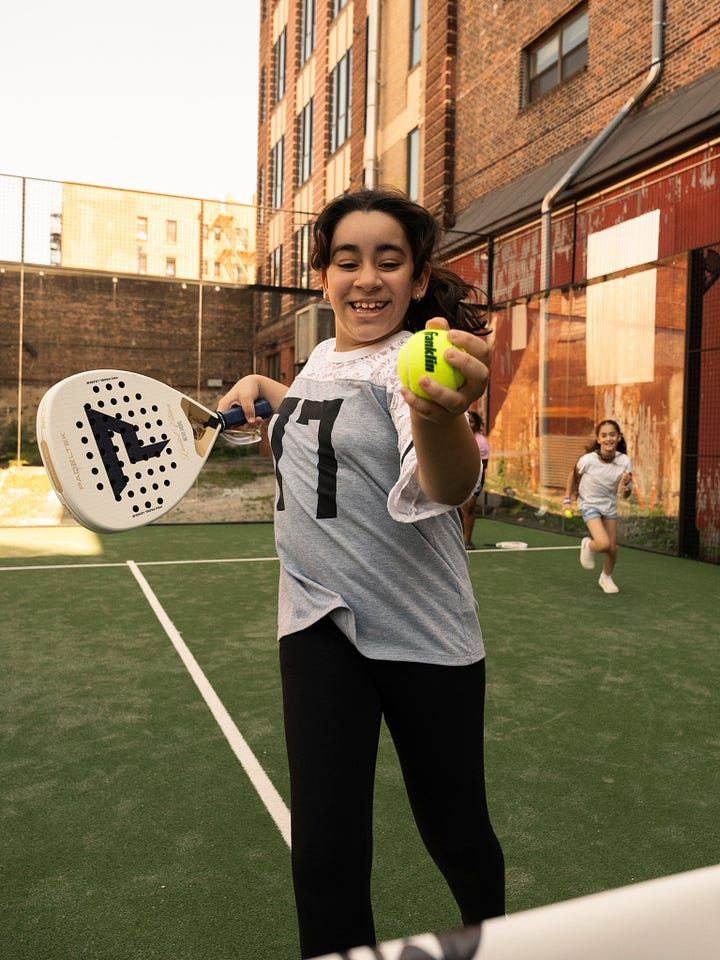 PPL youth community clinic at Mink Padel in Harlem