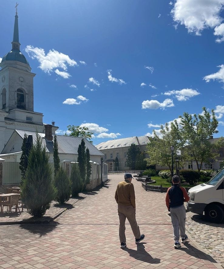 Central Ludza (May 2026). A peaceful lakeside town whose quiet streets still evoke the atmosphere of the old shtetl.