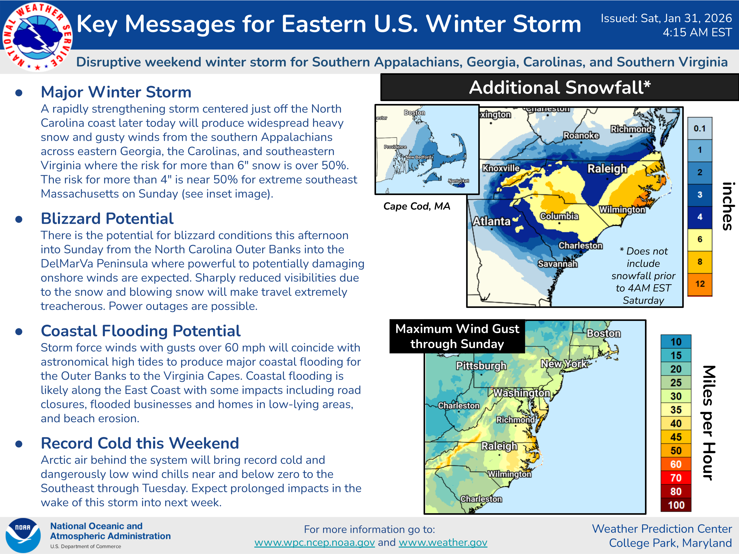 Major winter storm in progress for the Carolinas, while Arctic air ...