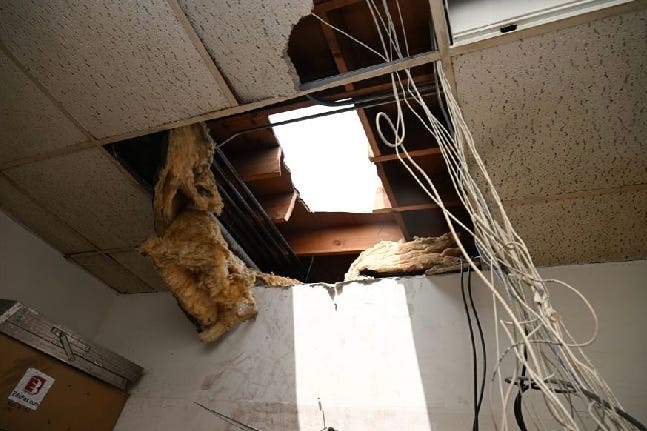 The South American Theft Groups typically cut through the roof to enter a targeted jewelry store (Glendale California Police Department photo) The South American Theft Groups typically cut through the roof to enter a targeted jewelry store (Glendale California Police Department photo)