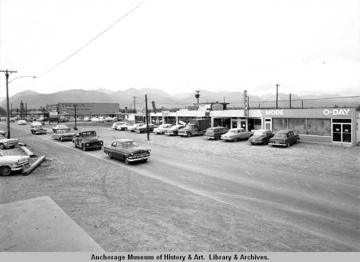 Mountain View neighborhood of 1958 Anchorage, Alaska.