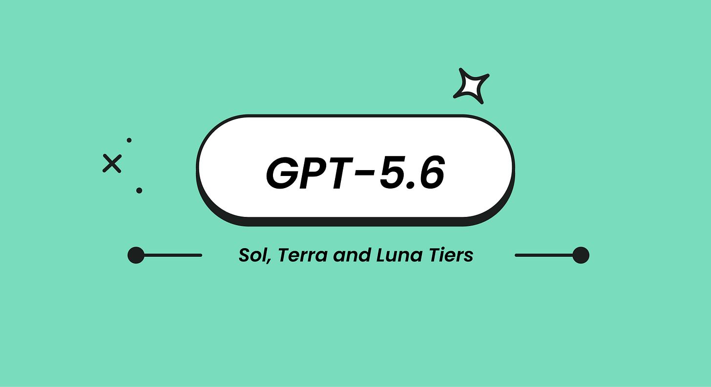 GPT-5.6 Pricing 2026: Sol, Terra and Luna Tiers Explained GPT-5.6 Pricing 2026: Sol, Terra and Luna Tiers Explained