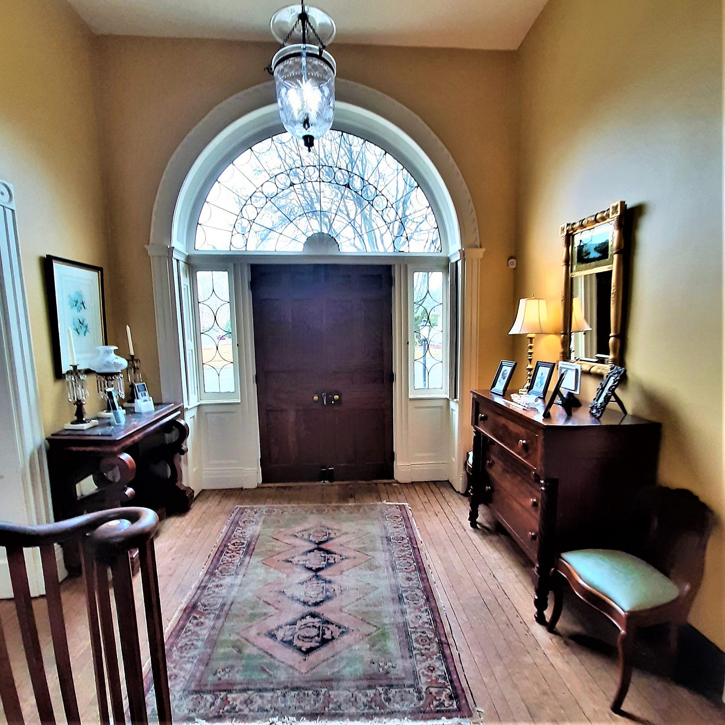 Front door and entranceway at the Weeden house.
