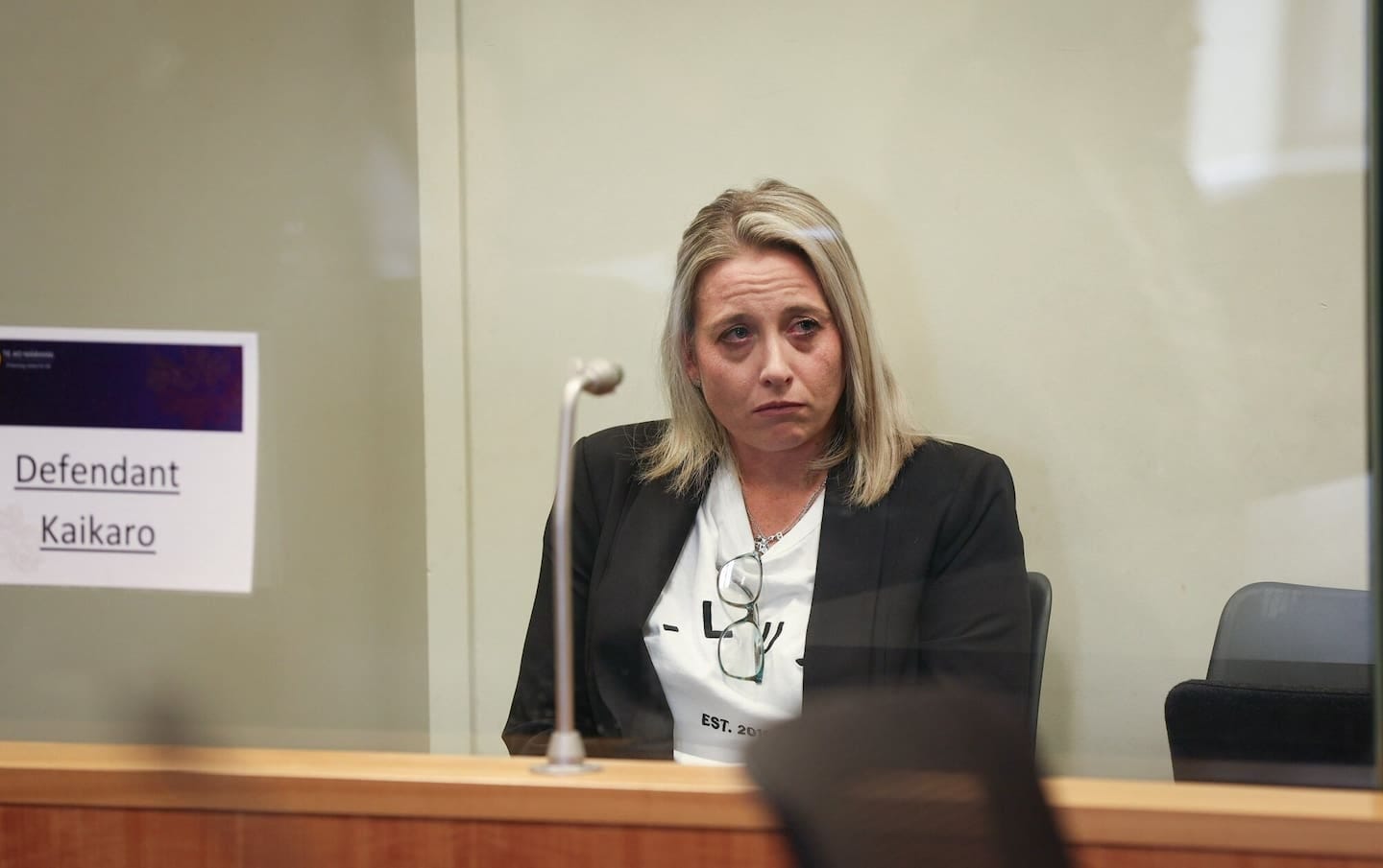 Teacher Tamlyn May, who pleaded guilty to grooming an 11-year-old boy, appears in the North Shore District Court. Photo / Sylvie Whinray Teacher Tamlyn May, who pleaded guilty to grooming an 11-year-old boy, appears in the North Shore District Court. Photo / Sylvie Whinray