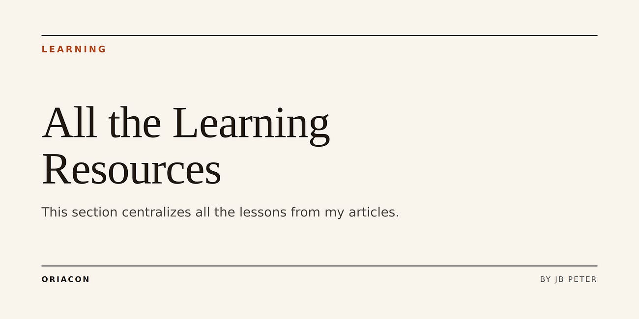 All the learning resources