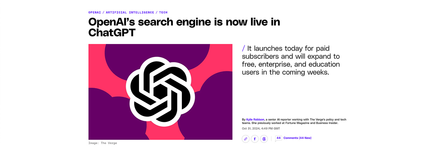 ChatGPT Search: Google Kingslayer? ChatGPT Search: Google Kingslayer?