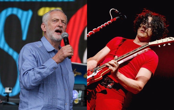 Jeremy corbyn white stripes
