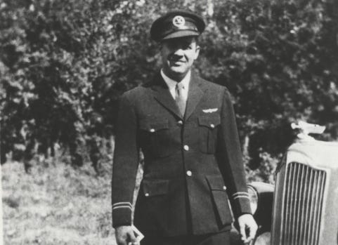 50's 60's ヴィンテージ　ピン　ブローチ　BUSH PILOT バイカー The King of the Bush Pilots: Russ Baker