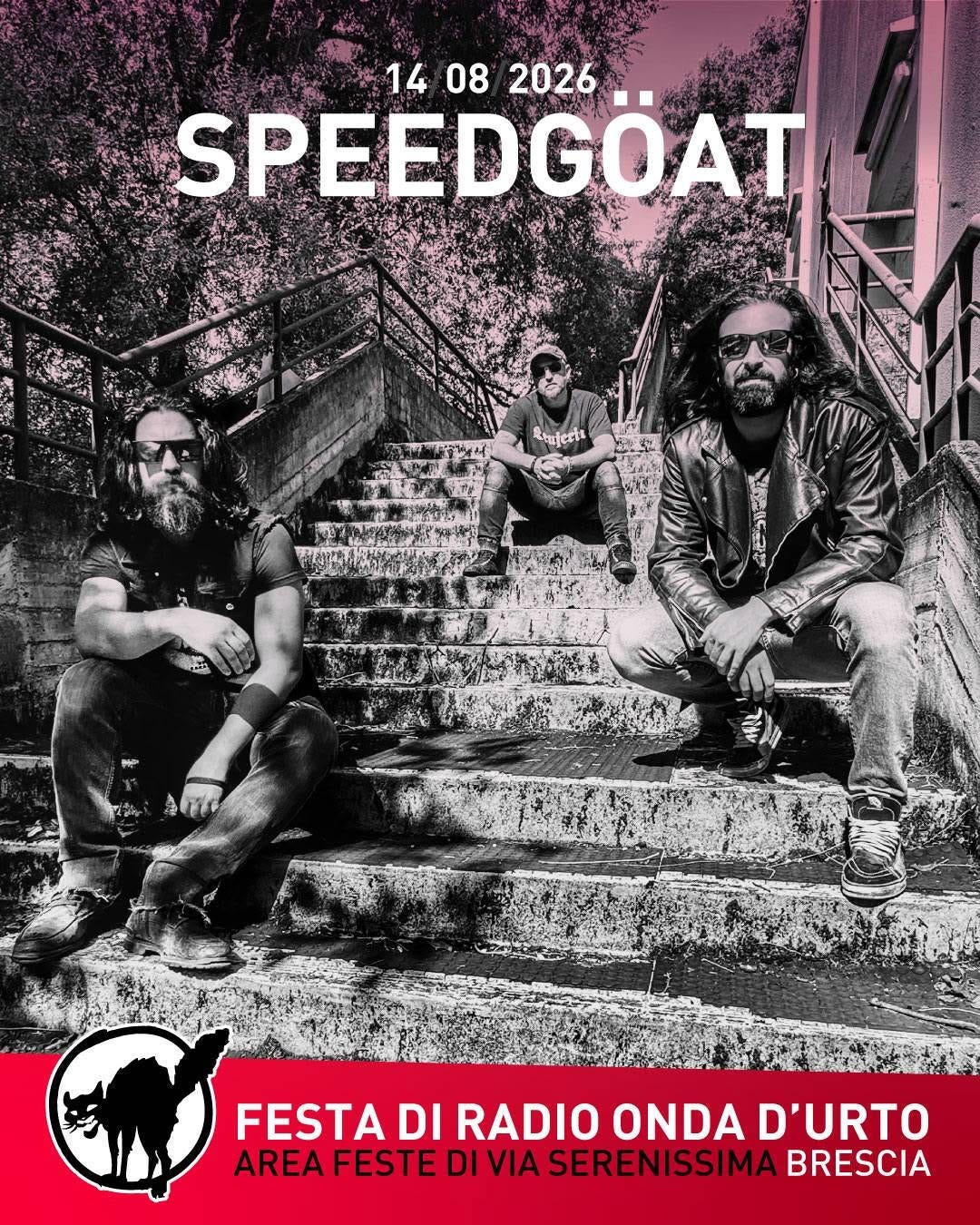 Potrebbe essere un'immagine raffigurante il seguente testo "14 14082026 08 2026 SPEEDGOAT Rnujeris FESTA DI RADIO ONDA D'URTO AREA FESTE DI VIA SERENISSIMA BRESCIA" Potrebbe essere un'immagine raffigurante il seguente testo "14 14082026 08 2026 SPEEDGOAT Rnujeris FESTA DI RADIO ONDA D'URTO AREA FESTE DI VIA SERENISSIMA BRESCIA"